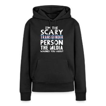 Transgender - Frauen Premium Bio Hoodie - Schwarz - Vorne - Julia (174cm)