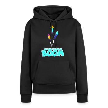Feuerwerk Sylvster Neujahr Party - Frauen Premium Bio Hoodie - Schwarz - Vorne - Julia (174cm)