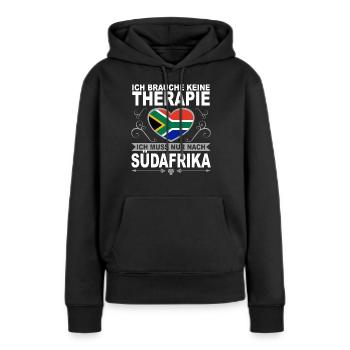 Ich muss nach Südafrika Urlaub Kapstadt Geschenk - Frauen Premium Bio Hoodie - Schwarz - Vorne - Julia (174cm)