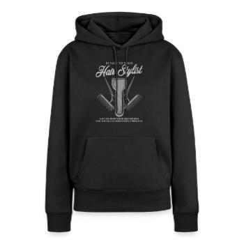 Friseur Haarschnitt - Frauen Premium Bio Hoodie - Schwarz - Vorne - Julia (174cm)