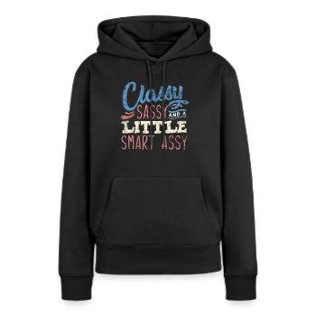 Besserwisser Streber Nerd - Frauen Premium Bio Hoodie - Schwarz - Vorne - Julia (174cm)
