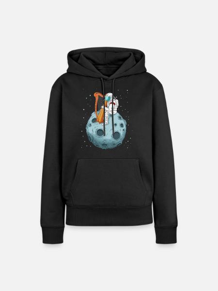 Harpe cadeau musique Harpe Harpe Joueur - Sweat à capuche Premium bio Femme - noir