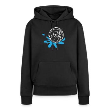 Water polo - Sweat à capuche Premium bio Femme - noir - Devant - Julia (174cm)