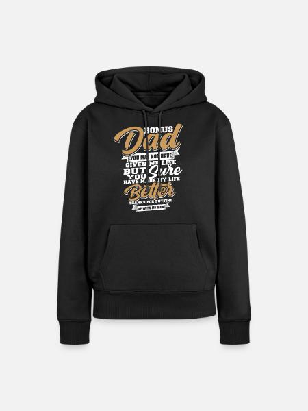 Stiefvater - Frauen Premium Bio Hoodie - Schwarz