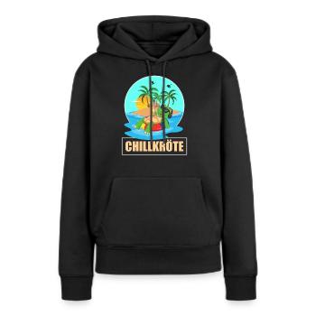 Chillkröte - Schildkröte vor Insel im Meer - Frauen Premium Bio Hoodie - Schwarz - Vorne - Julia (174cm)