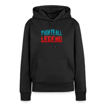 Paintball Legend Paintball Marqueur Paintball - Sweat à capuche Premium bio Femme - noir - Devant - Julia (174cm)