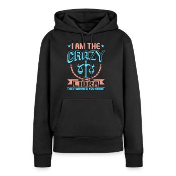 Sternzeichen Waage - Frauen Premium Bio Hoodie - Schwarz - Vorne - Julia (174cm)