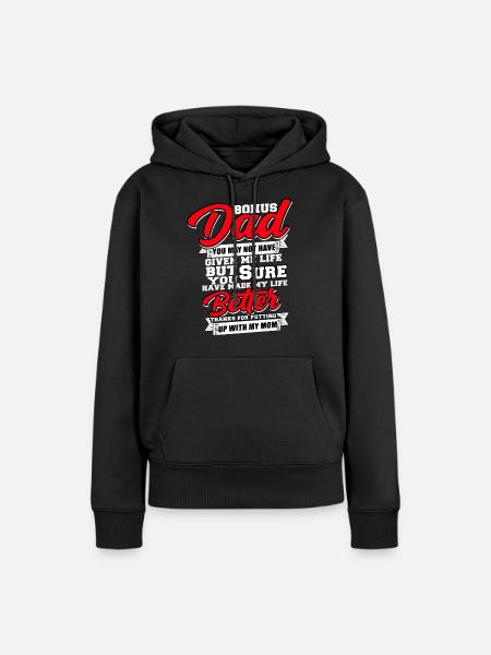 stiefvater - Frauen Premium Bio Hoodie - Schwarz