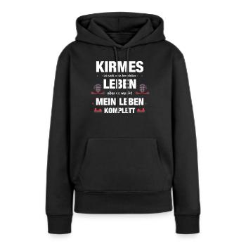 Schausteller Kirmes Vergnügungspark Geschenk - Frauen Premium Bio Hoodie - Schwarz - Vorne - Julia (174cm)