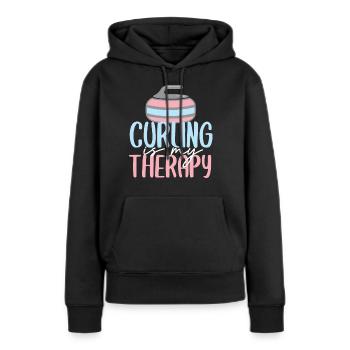 curling sports d'hiver cadeau de sports de glace - Sweat à capuche Premium bio Femme - noir - Devant - Julia (174cm)