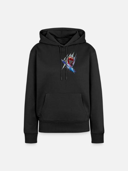 Kampfhandschuh Kunst - Frauen Premium Bio Hoodie - Schwarz