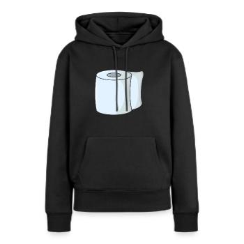 Papier toilette papier toilette - Sweat à capuche Premium bio Femme - noir - Devant - Julia (174cm)