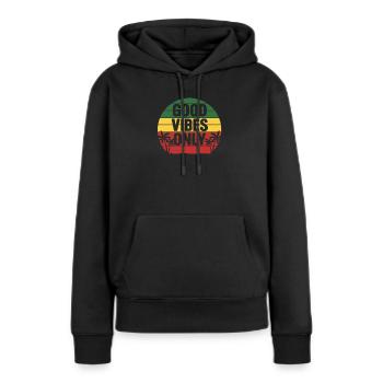 Rasta Rastafarian Reggae Jamaica Ragga Gift - Sweat à capuche Premium bio Femme - noir - Devant - Julia (174cm)
