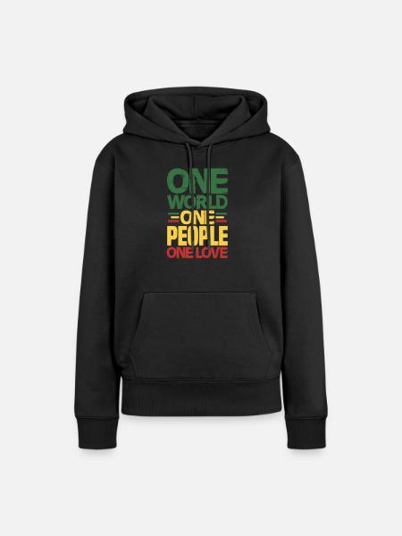Rasta - Frauen Premium Bio Hoodie - Schwarz
