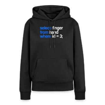 Cadeau de logiciel de matériel informatique - Sweat à capuche Premium bio Femme - noir - Devant - Julia (174cm)