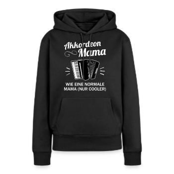 Akkordeon Mama Akkordeonspielerin Geschenk - Frauen Premium Bio Hoodie - Schwarz - Vorne - Julia (174cm)