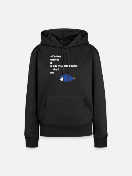 Lustiges Linux Programmierer Informatiker Geschenk - Frauen Premium Bio Hoodie - Schwarz