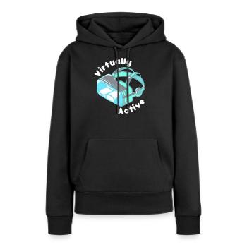 VR Brille - Frauen Premium Bio Hoodie - Schwarz - Vorne - Julia (174cm)