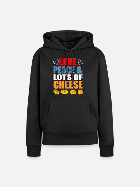 Käse - Frauen Premium Bio Hoodie - Schwarz
