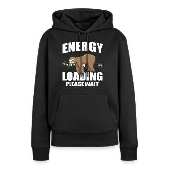 Energy Invite un cadeau de refroidisseur - Sweat à capuche Premium bio Femme - noir - Devant - Julia (174cm)