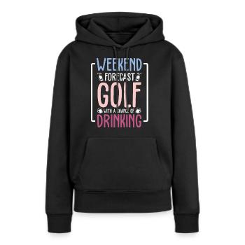 golf golfer golfschläger golfspieler geschenkidee - Frauen Premium Bio Hoodie - Schwarz - Vorne - Julia (174cm)