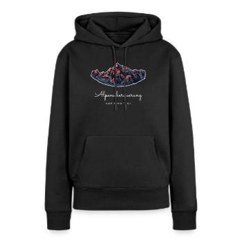 Alpenüberquerung Alpe Adria Trail - Frauen Premium Bio Hoodie - Schwarz - Vorne - Julia (174cm)