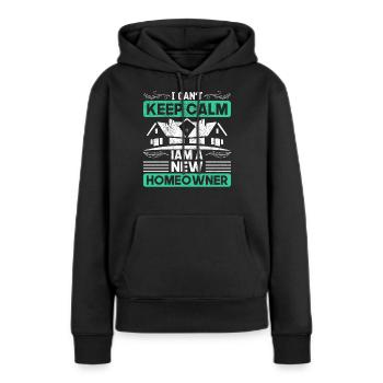 Cadeau de constructeur de constructeur de maison - Sweat à capuche Premium bio Femme - noir - Devant - Julia (174cm)