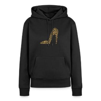 High Heels Leoparden Leo Muster - Frauen Premium Bio Hoodie - Schwarz - Vorne - Julia (174cm)