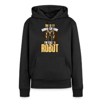 Cadeau de robotique robotique robotique - Sweat à capuche Premium bio Femme - noir - Devant - Julia (174cm)
