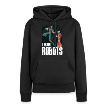 Cadeau de robotique robotique robotique - Sweat à capuche Premium bio Femme - noir - Devant - Julia (174cm)