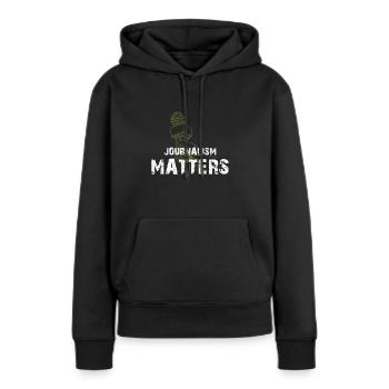 Journalismus Ist Nicht Das Enemy Journalist Shirt - Frauen Premium Bio Hoodie - Schwarz - Vorne - Julia (174cm)