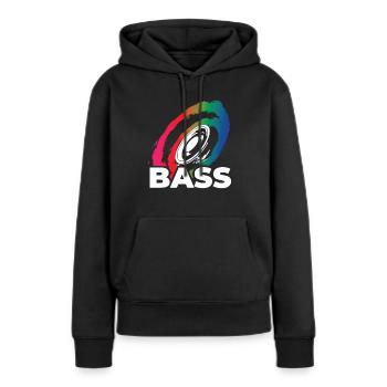 Musique Bass Dubstep Musique Musicstar bassiste DJ - Sweat à capuche Premium bio Femme - noir - Devant - Julia (174cm)
