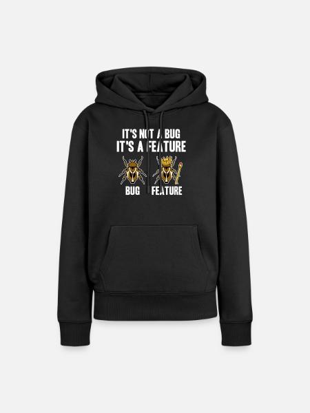 Programmeurs Informaticiens Nerd IT Admin Coder EDV - Sweat à capuche Premium bio Femme - noir