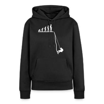 Cadeau canyoning gorges canyoning - Sweat à capuche Premium bio Femme - noir - Devant - Julia (174cm)