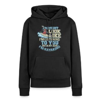 Kajak Wildwasser Rudern Wildwasser Radtring Boot - Frauen Premium Bio Hoodie - Schwarz - Vorne - Julia (174cm)