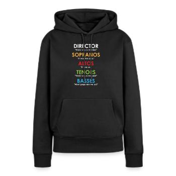 Funny Choir Director Gifts Orchestra Soprano Alto - Frauen Premium Bio Hoodie - Schwarz - Vorne - Julia (174cm)