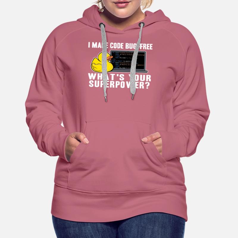 Programmeurs Canard Programmation Debugging Drôle Sweat à capuche Premium bio Femme