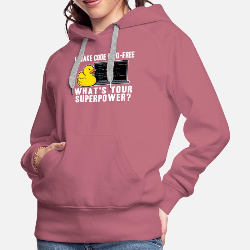 Programmeurs Canard Programmation Debugging Drôle Sweat à capuche Premium bio Femme