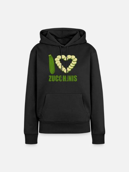 Zucchini - Frauen Premium Bio Hoodie - Schwarz