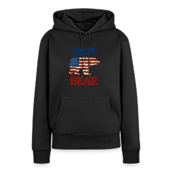 Rainbow PAPI Shirt, Retro PAPI, PAPI Sunset, PAPI - Sweat à capuche Premium bio Femme - noir - Devant - Julia (174cm)