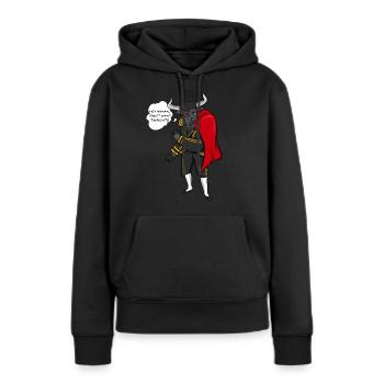 Stier gegen Stierkampf, torero tierschutz geschenk - Frauen Premium Bio Hoodie - Schwarz - Vorne - Julia (174cm)