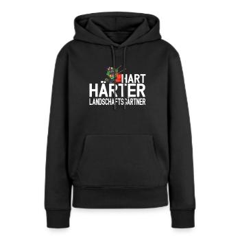 Hart Härter Landschaftsgärtner - Frauen Premium Bio Hoodie - Schwarz - Vorne - Julia (174cm)