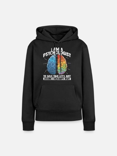 Psychologe - Frauen Premium Bio Hoodie - Schwarz