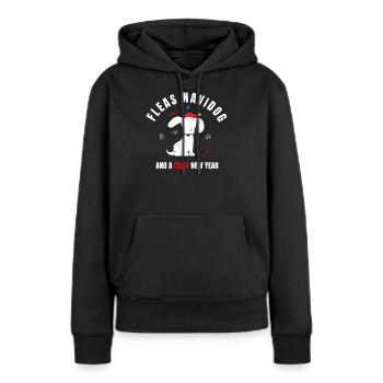 Weihnachten Hundeliebhaber Geschenk Hundeliebhaber - Frauen Premium Bio Hoodie - Schwarz - Vorne - Julia (174cm)