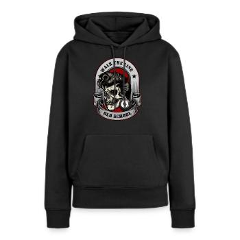 Rocker Rock rock music musical cadeau - Sweat à capuche Premium bio Femme - noir - Devant - Julia (174cm)