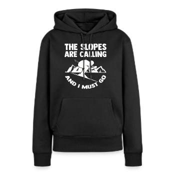 Ski Montagne alpine Avalanche vacances de ski Ski Ski - Sweat à capuche Premium bio Femme - noir - Devant - Julia (174cm)