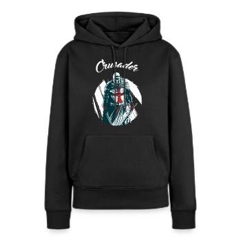 Crusader Temple Templar Mason Gift Noël - Sweat à capuche Premium bio Femme - noir - Devant - Julia (174cm)