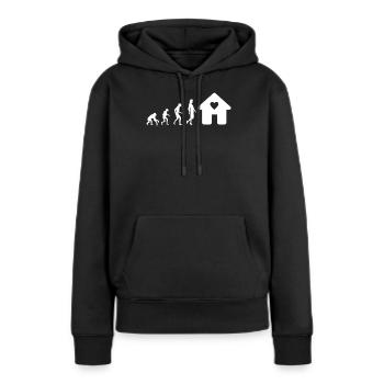 Cadeau constructeur - Sweat à capuche Premium bio Femme - noir - Devant - Julia (174cm)