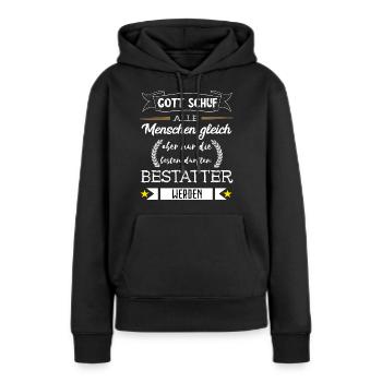 Lustige Bestatter Friedhof Bestattung Geschenke - Frauen Premium Bio Hoodie - Schwarz - Vorne - Julia (174cm)