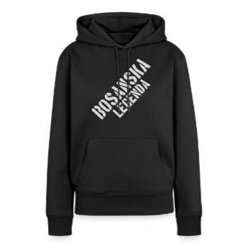 Bosna i Hercegovina Bosanska Legenda - Frauen Premium Bio Hoodie - Schwarz - Vorne - Julia (174cm)